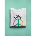 thumbnail image 3 of Love And Peace! Sweatshirt Women -SPIdeals Designs, Female Small, 3 of 4