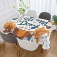 thumbnail image 2 of Yayeee Tablecloths for Rectangular Tables 54 x 54 inch Party Table Cover, Autumn Day with Cocoa Pattern, 2 of 6