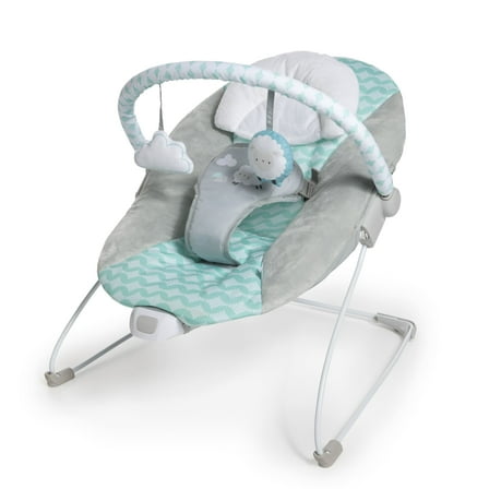 Ity by Ingenuity Bouncity Bounce Vibrating Deluxe Baby Bouncer, Blue, Ages 0-6 Months, Goji