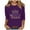 Purple, variant on YUGYXL Womens Three Quarter Sleeve Tshirts Mardi Gras Cute Comfy Printed Clothes Summer Crew Neck Soft Tunic Shirts Celebration Loose Tops Sales