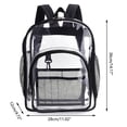 thumbnail image 2 of Hariumiu PVC Backpack Waterproof Heavy-duty Large Pvc Clear Backpack with Adjustable Shoulder Strap Transparent School Bag for Sports Hiking Travel, 2 of 12