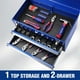 thumbnail image 3 of Workpro Caja de herramientas con cajones Caja de herramientas de metal de 18 pulgadas con 2 cajones y 1 caja de herramientas portátil de almacenamiento superior Pestillo y revestimiento de metal para, 3 of 8