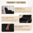 thumbnail image 4 of United We Win Fabric Chaise Lounge Reading Couch, Oversized Sofa Bed Ideal for Living Room Relaxation，Black, 4 of 13