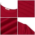 thumbnail image 5 of UVN Short Sleeve Blouse for Women Summer Dressy Casual Crewneck Shirt Pleated Tunic Tops, 5 of 8