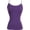 Purple-Mulberry, variant on Stretch Cotton Camisole with Shelf Bra Junior Plus