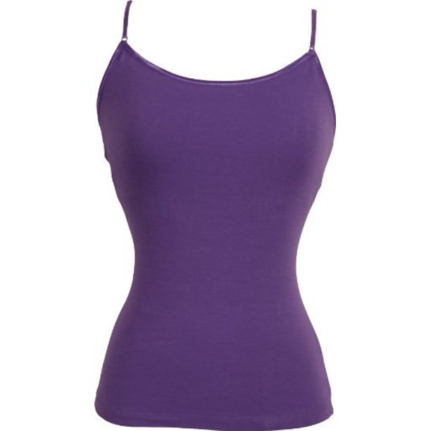 Stretch Cotton Camisole with Shelf Bra Junior Plus