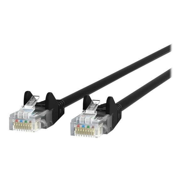 Belkin 7ft CAT6 Ethernet Patch Cable Snagless, RJ45, M/M, Black - Patch cable - RJ-45 (M) to RJ-45 (M) - 7 ft - UTP - CAT 6 - molded, snagless - black - for Omniview SMB 1x16, SMB 1x8; OmniView SMB CAT5 KVM Switch