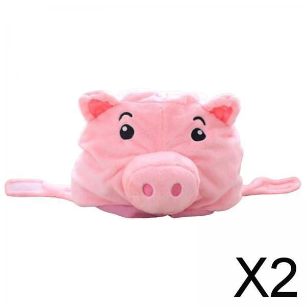 2 Gorros De Cerdo De Peluche Divertidos Para Cosplay, Regalo De Cumpleaños, Disfraz Para Mujeres Y Niñas, Fiesta Navideña
