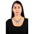 thumbnail image 2 of Sterling Silver Denim Lapis Gemstone Squash Blossom Naja Necklace, 17 to 20 Inches, 2 of 8