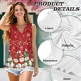 thumbnail image 6 of Jeiento Christmas Snowman Tank Tops Womens Casual Sleeveless V Neck Tunic Shirt Comfort Elastic Blouse Athletic Tennis Golf Shirts Xmas Holiday Party Tee,3XL, 6 of 7