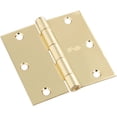 thumbnail image 3 of Bisagra para puerta National Hardware Bright Brass de 3 1/2 pulgadas Paquete de 3 L, 3 of 3