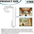 thumbnail image 2 of TonGass (4-Pack, White) RV Curtains Holder for Camper, Windows Side Curtain Hold, Plastic Camper Windows Curtains Track Clips, RV Accessories for Inside Window, 2 of 6