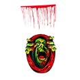 thumbnail image 1 of Pegatina para asiento de inodoro de Halloween para hombre, señal decorativa con cara sangrienta, decoración de Halloween Horrible, calcomanías para ta, 1 of 8