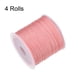 thumbnail image 3 of CORDÓN DE NYLON REGALWOVEN 4 Rollos 45 Yardas 0.8mm Hilo de Satén para Hacer Pulseras, Rosa Claro, 3 of 6