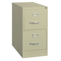 Hirsh 25" Deep 2 Drawer Letter Width Metal Vertical File Cabinet, Commercial Grade, Putty