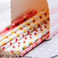 thumbnail image 3 of 25 Stick Disposable Paper Straws Party Handmade Environmental Straw(Deep strawberry), 3 of 5