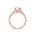 thumbnail image 4 of White Lab Created Moissanite Diamond Solitaire Engagement Wedding Ring In 14K Rose Gold Plated Sterling Silver(G-H Color,1.50 Cttw)-7.5, 4 of 7