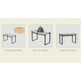 thumbnail image 6 of 51" Modern Minimalist Rectangular Glass Dining Table, for 4-6 People, 0.31" Tempered Glass Top, Black Chrome Metal Legs, Also Writing Desk, for Kitchen/Dining/Living Room, 6 of 8