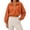 Orange #036, variant on Womens Cropped Sweatshirt, Quarter Zip Pullover with Stand Collar, Drawstring Hem, Oversized Long Sleeve Tops for Fall Winter S