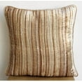 thumbnail image 4 of Pillow Cover, Beige Throw Pillow Cover Couch, Abstract Stripes Pillow Cover, 20x20 inch (50x50 cm) Throw Pillow Cover, Contemporary Pillow Cover, Square Velvet - Brown Stripes, 4 of 4