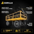 thumbnail image 3 of Gorilla Carts GOR1201B 1200-lb. Heavy-Duty Steel Utility Cart, 13" Tires, 3 of 8