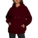 thumbnail image 1 of Sudaderas con Capucha Extragrandes para Mujer, Sudaderas de Forro , Suéteres de Moda para Otoño e Invierno Rojo Vino XL, 1 of 9