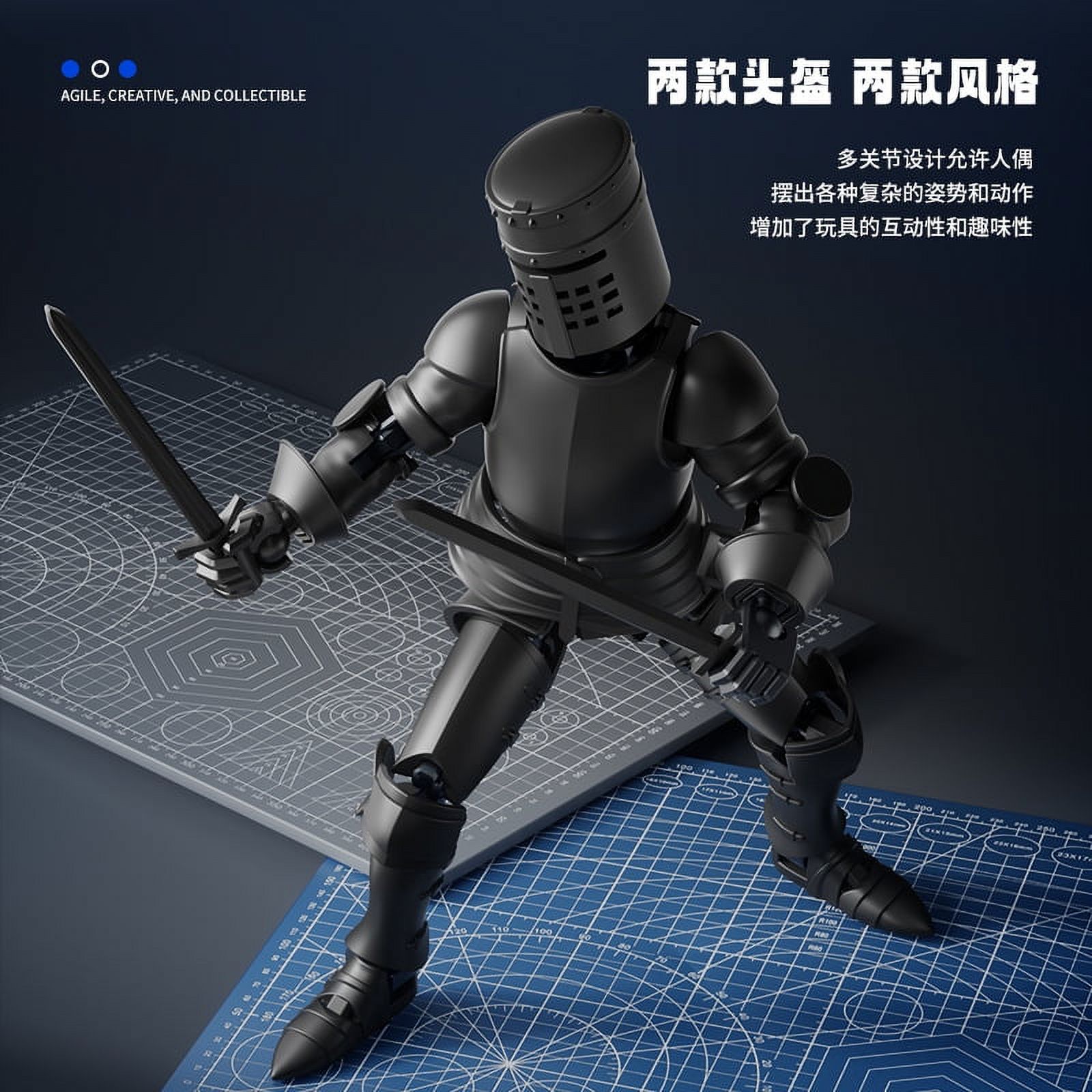 Five Generation Articulated Doll Crusader Heavy Armored Soldier ...