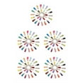 thumbnail image 1 of Transemion 100pack/lot Pompon pour Porte-Clés Accessoires Franges Tendance Détail Large Assorticolor-Argent 5Set, 1 of 6