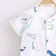 thumbnail image 5 of mgoYE Toddler Boy Clothes 18-24 Months Gender Neutral Baby Clothes Cotton Short Sleeve Pants Footless Coming Home Outfit Boy Girl|Sky Blue 1-3 Months, 5 of 5