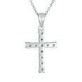 thumbnail image 2 of Bling Jewelry Womens Traditional Bridal Necklace White Opal Cross Pendant Silver October Birthstone, 2 of 4
