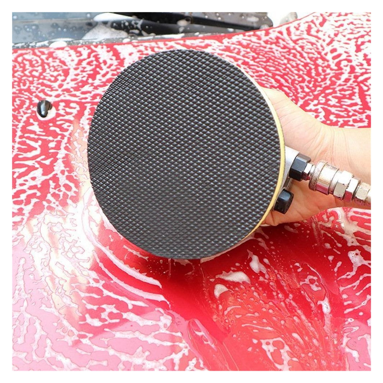 Vacuum Matte Surface Circular Pneumatic Sandpaper Random Orbital 5 Inch Air Sander Polished Grinding Machine with 10 Sandpaper ,High Dust Collection Efficiency