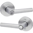 thumbnail image 1 of Matte Front Door Handle with Lock Reversible Square Exterior/Interior Door Handles with Lock Keyed Entry Door Lever for Front Door Bedroom Bathroom & Office Modern Home Decor, 1 of 9