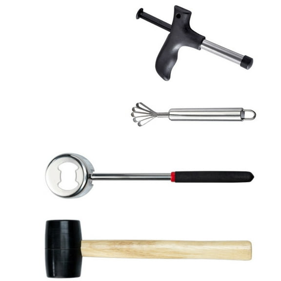UNOMOR 1 Set Coconut Opening Tool Coconut Shell Breaker Kit Lightweight For Home Use Effortless