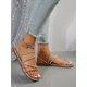thumbnail image 3 of Women Crystal Embellished Flat Sandals, Thin Strap Two-way Wearing Slipper Sandals, 3 of 4