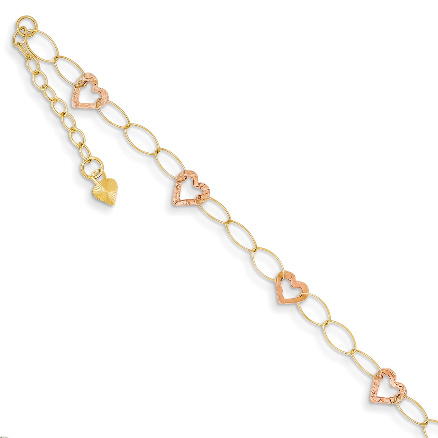 Best Birthday Gift 14k Dolphin Charm w//1 inch Extension Anklet