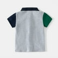 thumbnail image 5 of Kids Boys' Polo Shirts Color Block Boys Uniform Shirts Rugby Button Down Shirt Short Sleeve Polo Boys Polo Shirts Size 7-8 Years, 5 of 7