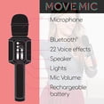 thumbnail image 3 of Micrófono Karaoke Bluetooth Singing Machine con Altavoz, Luces LED y 22 Efectos de Voz, Portátil para Adultos y Niños, Color Negro, 3 of 5
