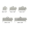 thumbnail image 2 of Uxcell 100Pack Ribbon Crimp Clamp Ends, 8/10/13/20/25mm Bookmark Pinch Clasps Silver, 2 of 6