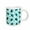 White, variant on 3drose, Love Bugs Blue Ladybug Print with Hearts, 11oz Two-tone Green Mug