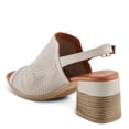 thumbnail image 2 of Spring Step NOCTIUM Women's Stacked Heel Sandals with Perforated Leather Upper and Peep-Toe Detail, 2 of 2