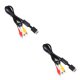 thumbnail image 2 of Seitruly 1.8M AV to RCA Audio Cable Triple Thick Controllers Wire Composite Line Copper PS2 Easy Ultra Leads Installment for TV Negro 1.8 M 2piezas, 2 of 6