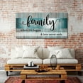 thumbnail image 5 of Aaheei Family Wall Art Family Signs for Home Decor Teal Inspirational Quotes Picture Farmhouse Where Life Begins and Love Never Ends Painting Artwork for Bedroom Living Room Home Decoration 8 x 10 in, 5 of 6