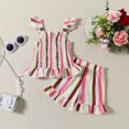 thumbnail image 2 of Zanarzt Toddler Girl Summer Short Sets Toddler Baby Girl Clothes Sleeveless Tank Tops Shirts Shorts 2 Piece Set Summer Outfits Watermelon Red,6-12 Months, 2 of 5