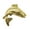 Gold Plated, variant on Brook Trout, Brookie, Leaping Fish Pin, Copper Plated, FC007PR, 2" Very Large Lapel Pin, Hat, Brooch, Brooches, Jewelry, Gift, Fishing, Salmonoids, 100% Handmade in the USA, 200 Fish Designs Available