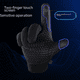 thumbnail image 3 of Guantes de ciclismo cálidos para hombre y mujer, resistentes al viento y con pantalla táctil, para otoño e invierno, impermeables, 3 of 4