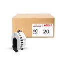 thumbnail image 1 of 20 Rouleaux d'Étiquettes Compatibles DK-2210 pour BROTHER 1-1/7 Pouces x 100 Pieds (29 mm x 30,4 m) avec 1 Cartouche Réutilisable, 1 of 5