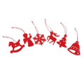 thumbnail image 1 of 6 Piezas de Adornos Navideños de Cortadas en Rodajas Etiquetas de con Orificios para Colgar Adornos de árboles Y Cuerdas para de rojo Gloria Ornamentos del árbol de navidad, 1 of 8