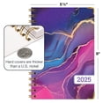 thumbnail image 3 of Global Printed Products Hardcover 2025 Daily, Monthly & Weekly Planner 5.5"x8", Pink Purple Marble, 3 of 8