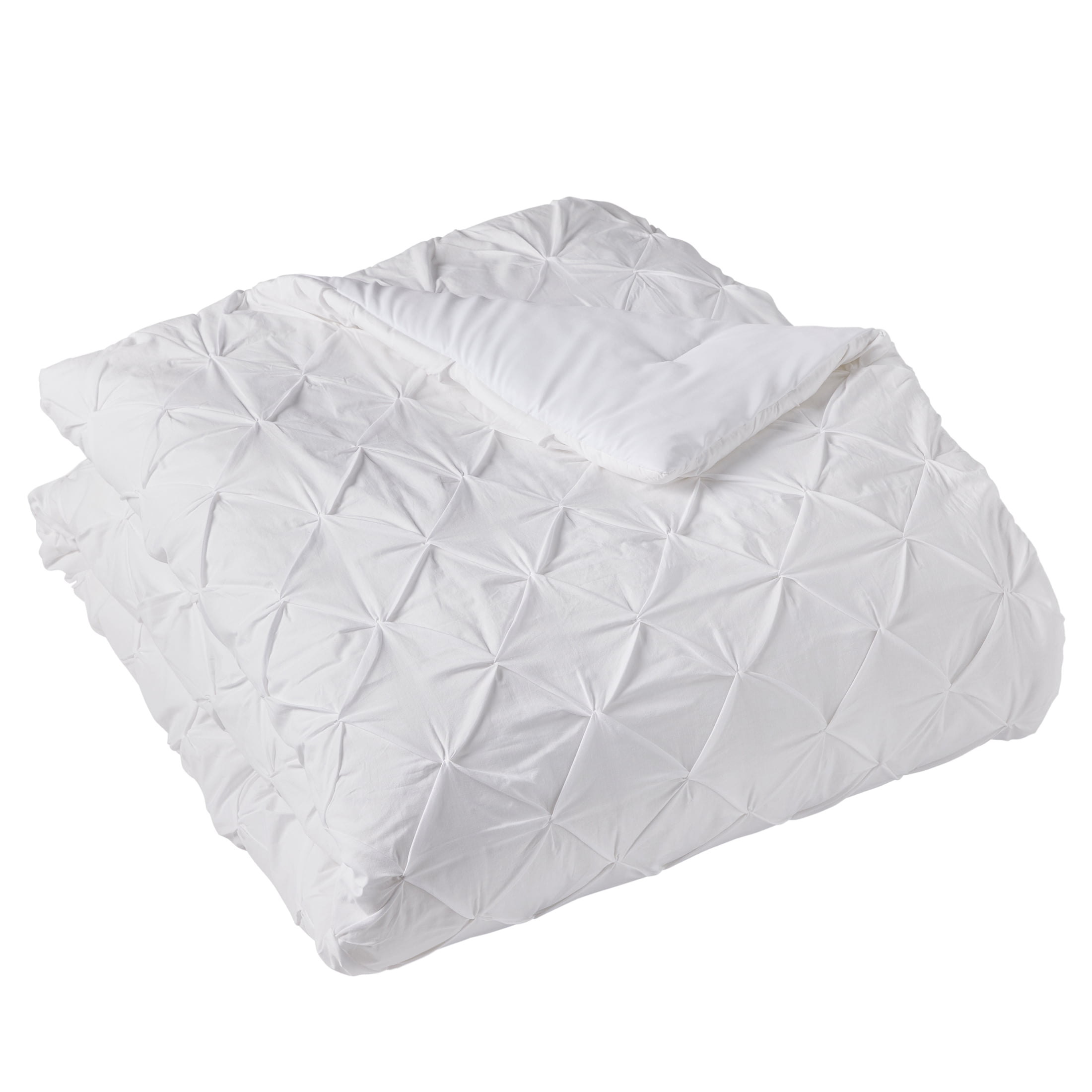 Better Homes & Gardens King Comforter Set, All-Season, 3-Piece, Arctic White Pintuck