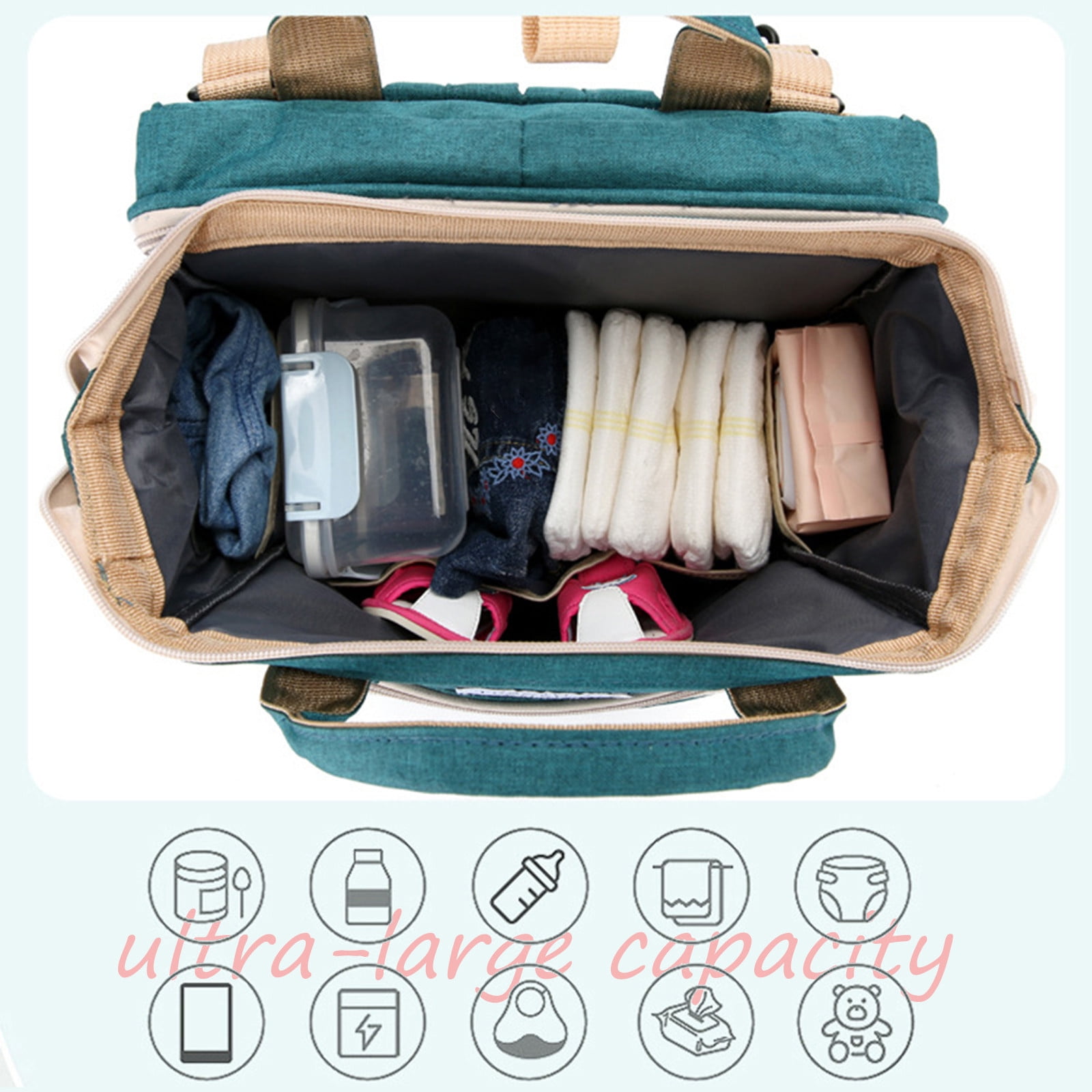 Saving! wznxdo Portable Baby Rollaway Bed with Shoulder Mommy Bag Diaper Bags Backpack